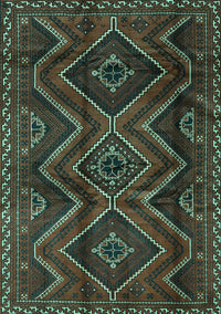 Southwestern Turquoise Country Rug, tr3632turq