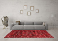Machine Washable Southwestern Red Country Rug, wshtr3632red