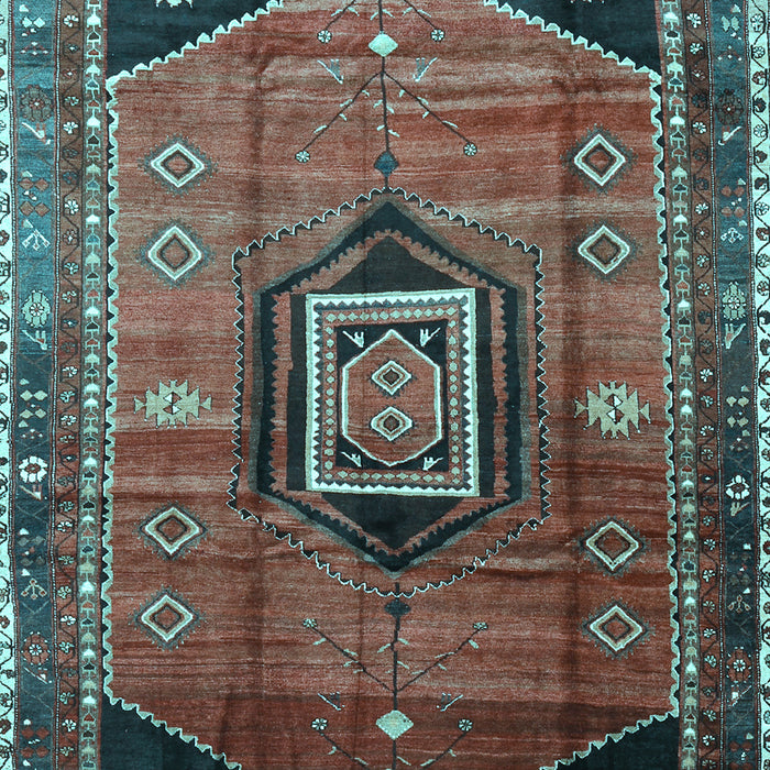 Machine Washable Persian Light Blue Traditional Rug, wshtr3633lblu