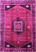 Machine Washable Persian Pink Traditional Rug, wshtr3633pnk