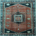 Square Persian Light Blue Traditional Rug, tr3633lblu