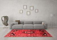 Machine Washable Persian Red Traditional Rug, wshtr3633red