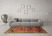 Machine Washable Persian Brown Traditional Rug in a Living Room,, wshtr3633brn