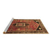 Sideview of Machine Washable Persian Brown Traditional Rug, wshtr3633brn