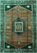 Machine Washable Persian Turquoise Traditional Area Rugs, wshtr3633turq