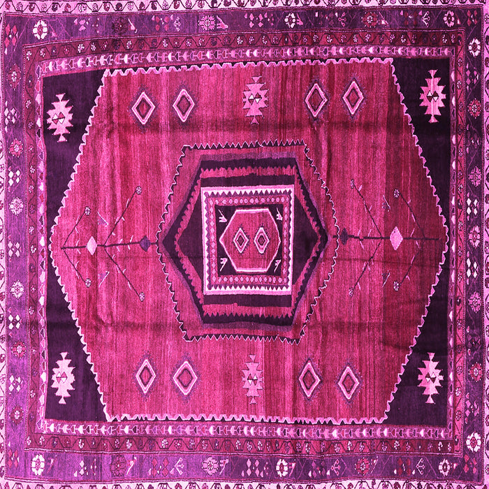 Square Persian Pink Traditional Rug, tr3633pnk