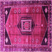 Square Persian Pink Traditional Rug, tr3633pnk