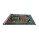 Sideview of Machine Washable Persian Light Blue Traditional Rug, wshtr3633lblu