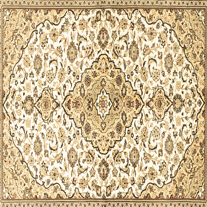 Square Persian Brown Traditional Rug, tr3634brn