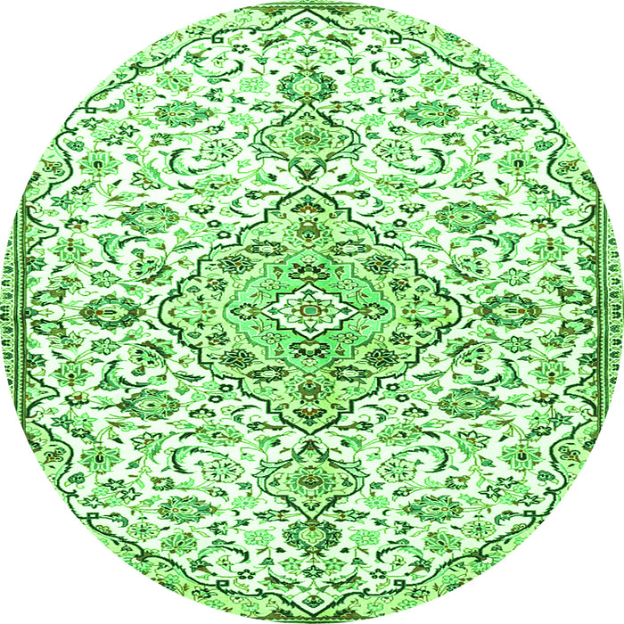 Machine Washable Persian Green Traditional Area Rugs, wshtr3634grn