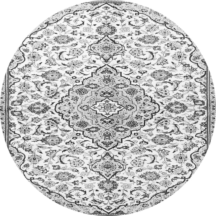 Machine Washable Persian Gray Traditional Rug, wshtr3634gry