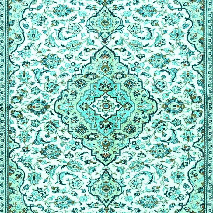 Machine Washable Persian Turquoise Traditional Area Rugs, wshtr3634turq