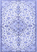 Machine Washable Persian Blue Traditional Rug, wshtr3634blu