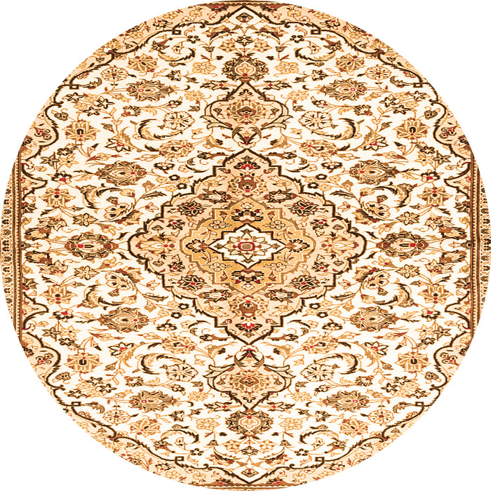 Machine Washable Persian Orange Traditional Area Rugs, wshtr3634org