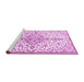 Sideview of Machine Washable Persian Pink Traditional Rug, wshtr3634pnk