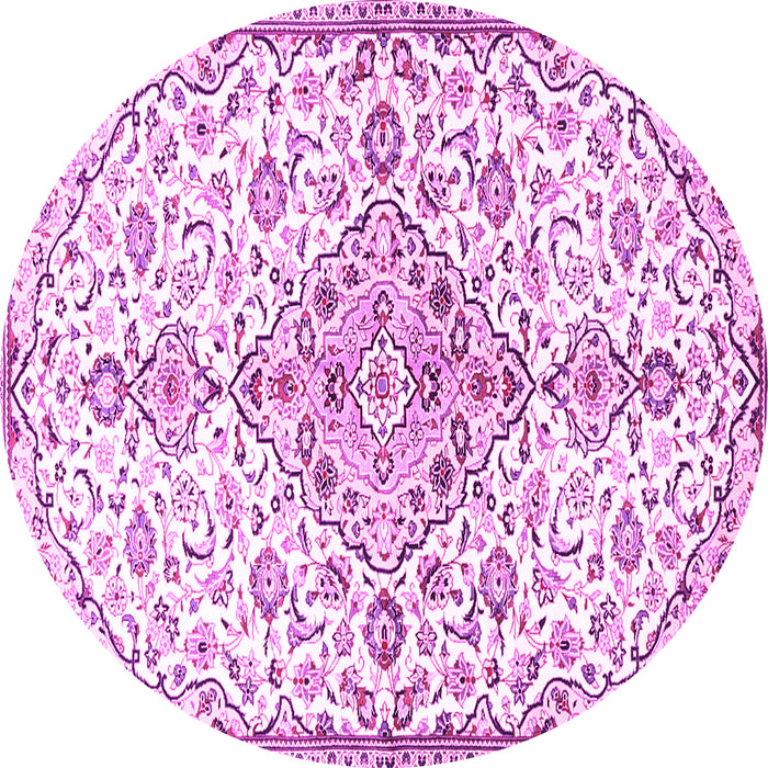 Round Persian Pink Traditional Rug, tr3634pnk