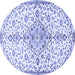 Round Persian Blue Traditional Rug, tr3634blu