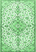 Machine Washable Persian Emerald Green Traditional Area Rugs, wshtr3634emgrn