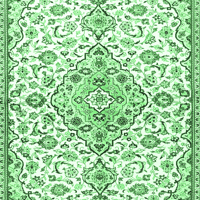 Machine Washable Persian Emerald Green Traditional Area Rugs, wshtr3634emgrn