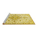 Sideview of Machine Washable Persian Yellow Traditional Rug, wshtr3634yw
