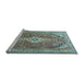 Sideview of Machine Washable Persian Light Blue Traditional Rug, wshtr3635lblu