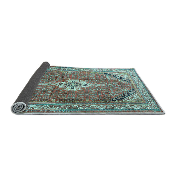 Sideview of Persian Light Blue Traditional Rug, tr3635lblu