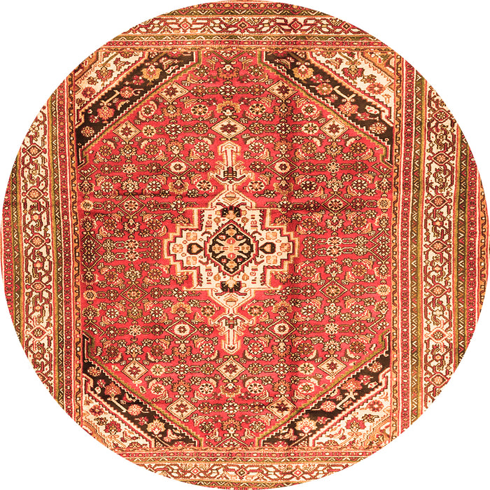 Machine Washable Persian Orange Traditional Area Rugs, wshtr3635org