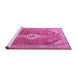 Sideview of Machine Washable Persian Pink Traditional Rug, wshtr3635pnk