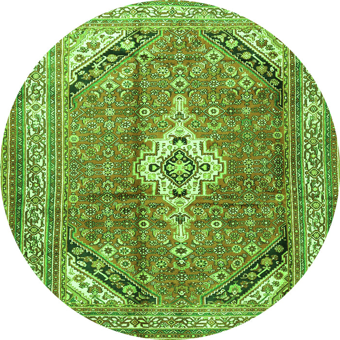 Machine Washable Persian Green Traditional Area Rugs, wshtr3635grn