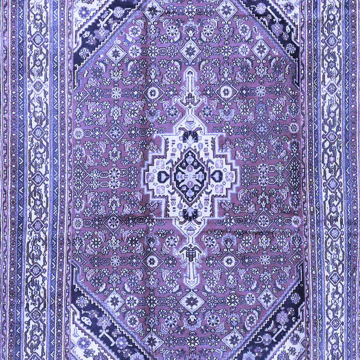 Machine Washable Persian Blue Traditional Rug, wshtr3635blu