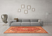 Machine Washable Persian Orange Traditional Area Rugs in a Living Room, wshtr3635org