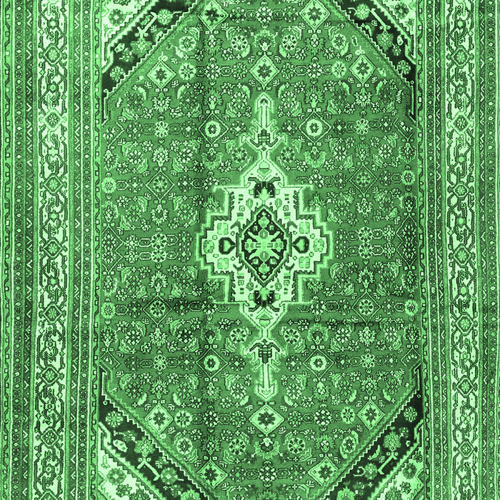 Machine Washable Persian Emerald Green Traditional Area Rugs, wshtr3635emgrn