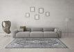 Machine Washable Persian Gray Traditional Rug in a Living Room,, wshtr3635gry