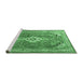 Sideview of Machine Washable Persian Emerald Green Traditional Area Rugs, wshtr3635emgrn