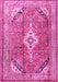 Machine Washable Persian Pink Traditional Rug, wshtr3635pnk