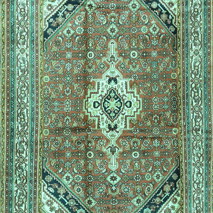 Machine Washable Persian Turquoise Traditional Area Rugs, wshtr3635turq