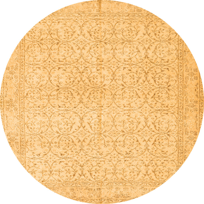 Square Persian Orange Traditional Rug, tr3636org