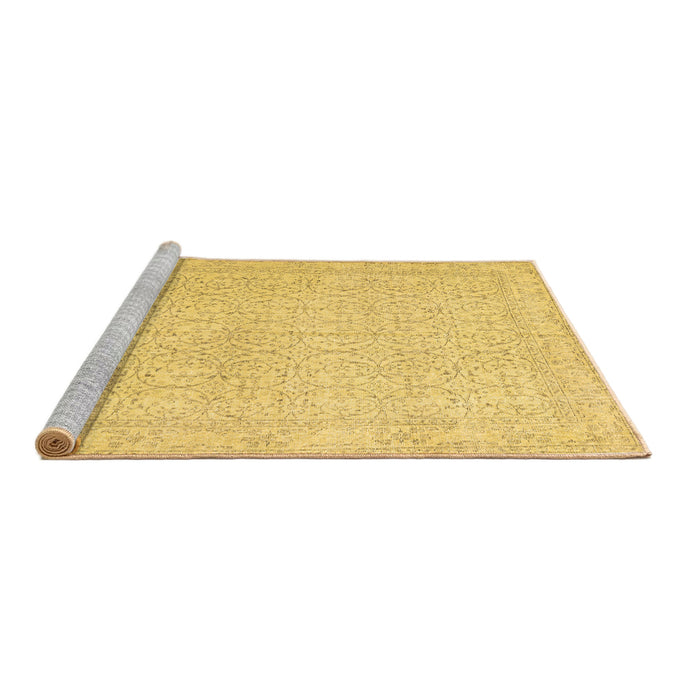 Sideview of Machine Washable Persian Brown Traditional Rug, wshtr3636brn