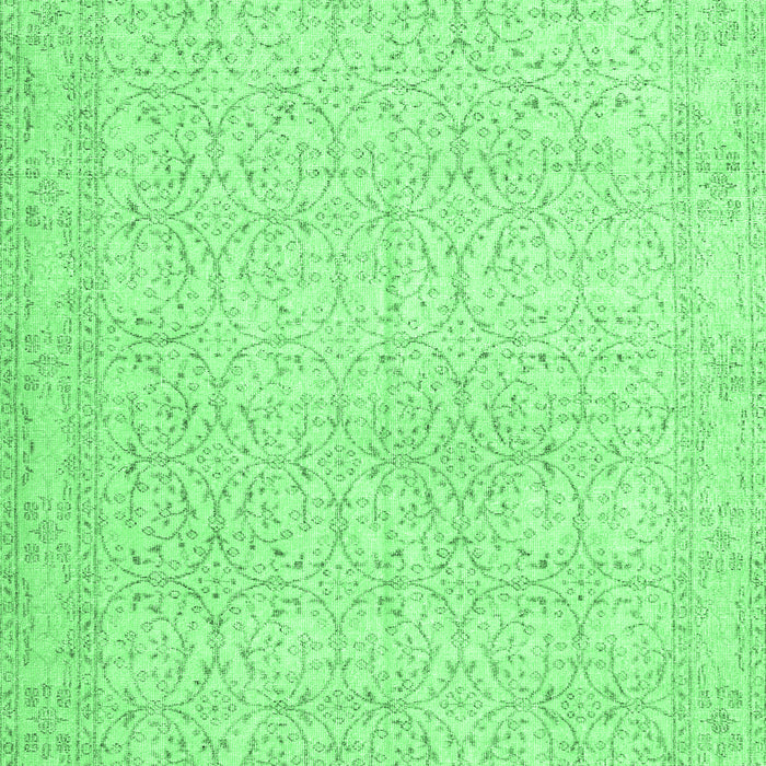 Machine Washable Persian Emerald Green Traditional Area Rugs, wshtr3636emgrn