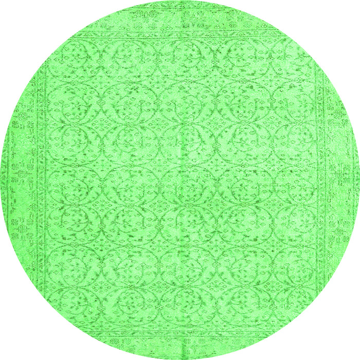 Machine Washable Persian Green Traditional Area Rugs, wshtr3636grn