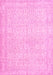 Machine Washable Persian Pink Traditional Rug, wshtr3636pnk