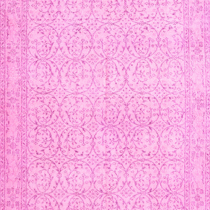 Machine Washable Persian Pink Traditional Rug, wshtr3636pnk