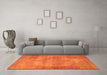 Machine Washable Persian Orange Traditional Area Rugs in a Living Room, wshtr3637org