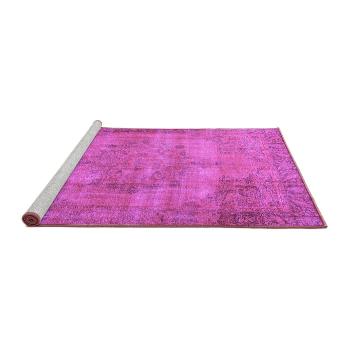 Sideview of Machine Washable Persian Purple Traditional Area Rugs, wshtr3637pur