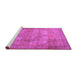 Sideview of Machine Washable Persian Purple Traditional Area Rugs, wshtr3637pur