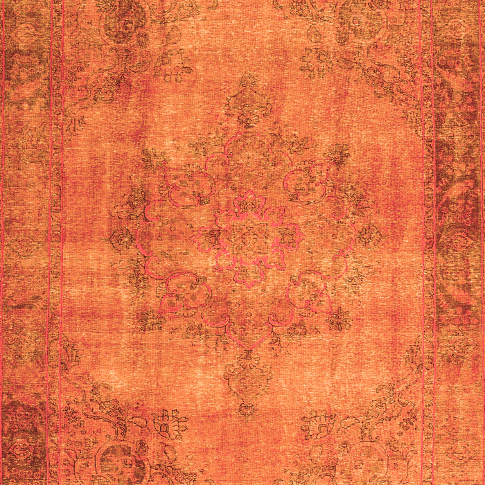 Serging Thickness of Machine Washable Persian Orange Traditional Area Rugs, wshtr3637org