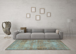 Machine Washable Persian Light Blue Traditional Rug in a Living Room, wshtr3637lblu