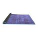 Sideview of Persian Blue Traditional Rug, tr3637blu