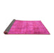 Sideview of Persian Pink Traditional Rug, tr3637pnk