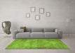 Machine Washable Persian Green Traditional Area Rugs in a Living Room,, wshtr3637grn